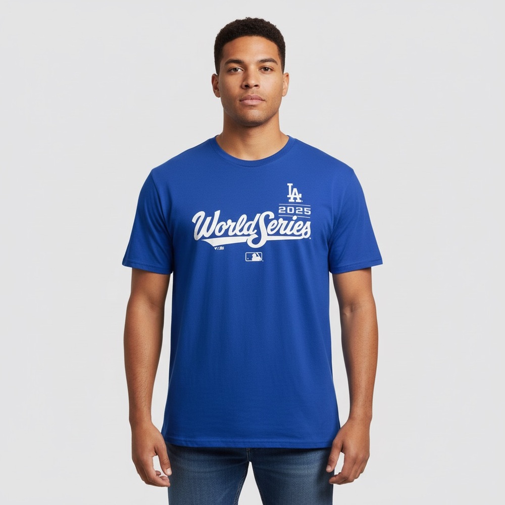 NEW Fanatics Men’s 3XL LA Dodgers World Series 2025 Clayton Kershaw Blue Tee‎